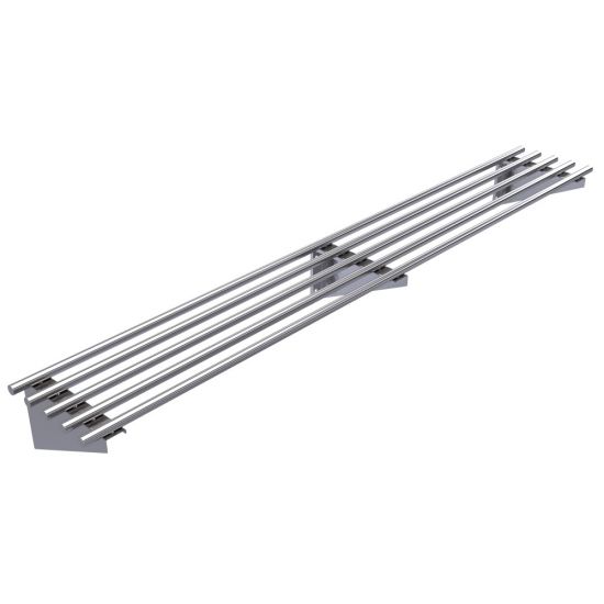 1800mm X 300mm Food Grade Stainless Steel Round Tube Pipe Wall Mounted Shelf 1800-WSP1 HY
