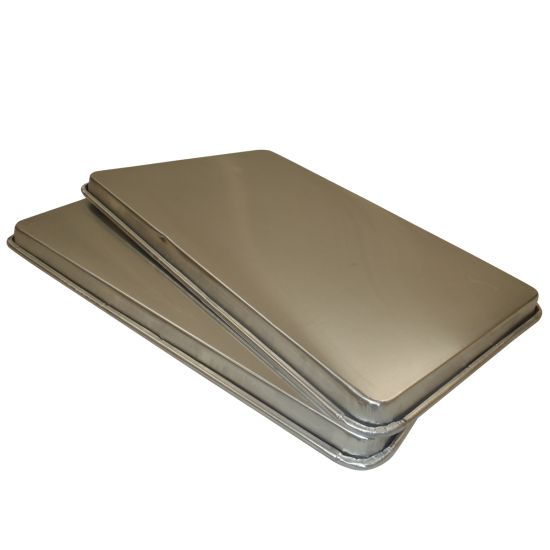 New 2 Pcs Aluminium Oven Baking Pan Tray Bakers For Gastronorm Trolley 46X33X3cm