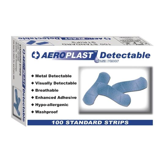 Blue Strip Detectable Plasters (Pack of 100) CD523