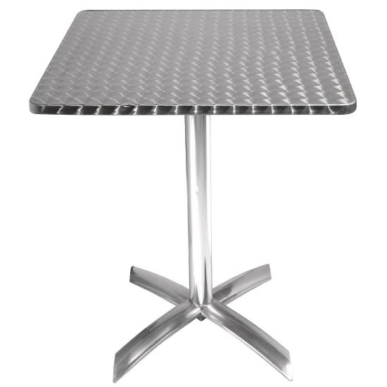 Bolero Square Flip-Top Table Stainless Steel 600mm CG838