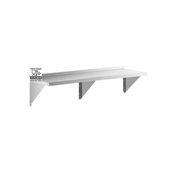 1800mm X 300mm Food Grade Stainless Steel Wall Mounted Shelf 1800-WS1 HY