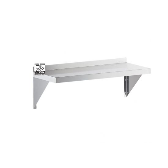 600mm X 300mm Food Grade Stainless Steel Wall Mounted Shelf 0600-WS1 HY