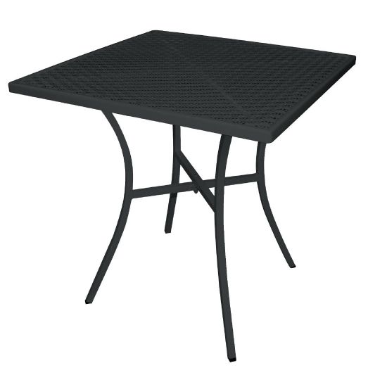Bolero Black Steel Patterned Square Bistro Table 700mm GG706