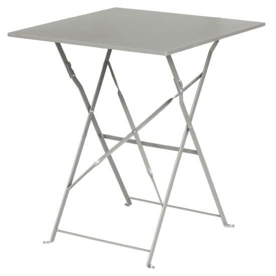Bolero Grey Square Pavement Style Steel Table GK988