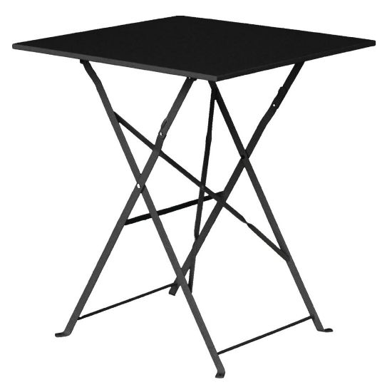 Bolero Black Square Pavement Style Steel Table GK989