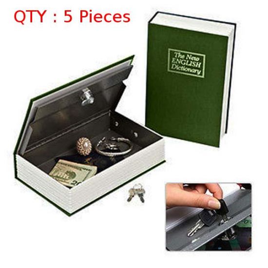 5X Brand New Secret Security Box Metal Storage Hidden Safe Book With Keys