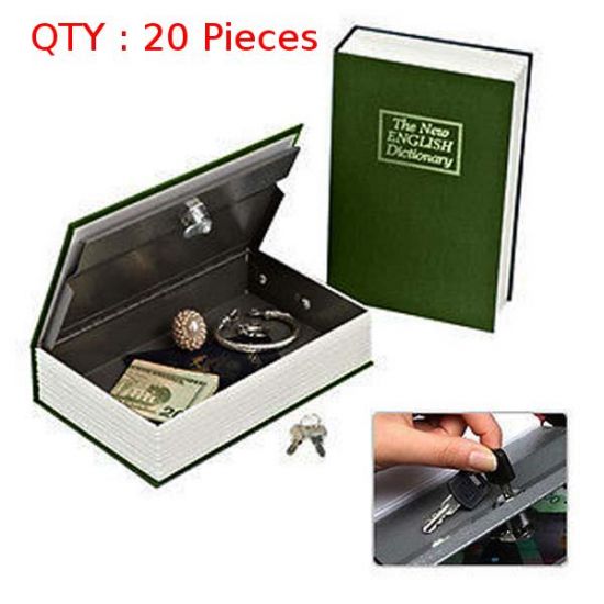 20X Brand New Secret Security Box Metal Storage Hidden Safe Book With Keys