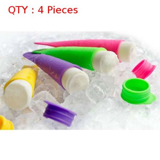 4X Brand New 6 Silicone Push Up Ice Pop Maker Popsicle Ice Cream Mold Set