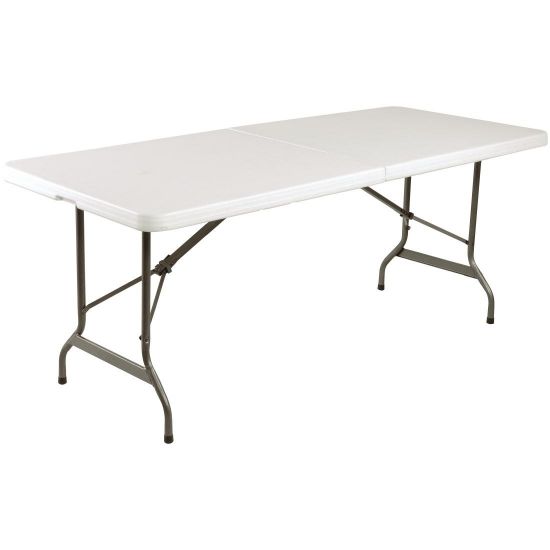 Bolero Centre Folding Utility Table 6ft White L001