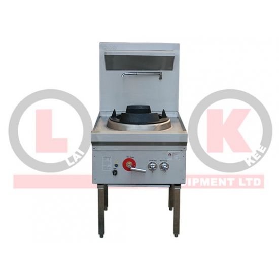 Lkk:1 Burner Waterless Gas Wok Table Chimney - LKK-1BC