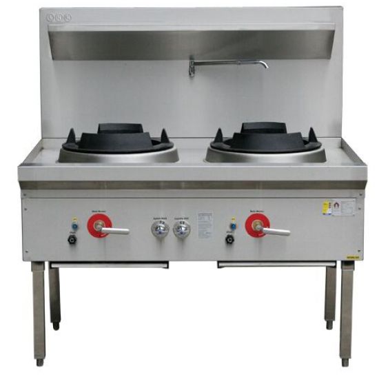 Lkk:2 Burner Waterless Gas Wok Table - LKK-2B