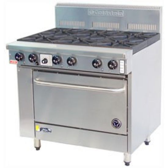 Goldstein Ranges - Gas 6 Burner With Fan Force Electric Ovens Pf-6-28Eff