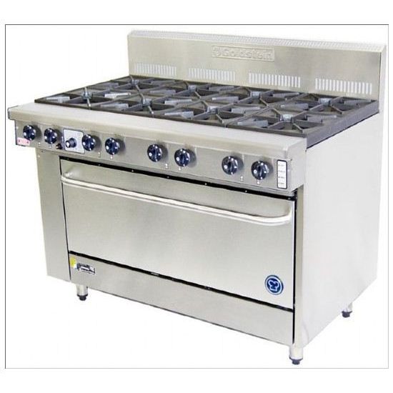 Goldstein Ranges - Gas 8 Burner With Fan Force Electric Ovens Pf-8-28Eff