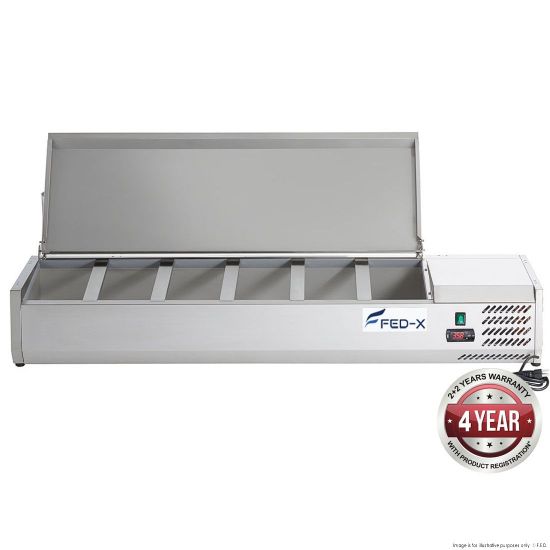 Fed-X Salad Bench With Stainless Steel Lid XVRX1500/380S
