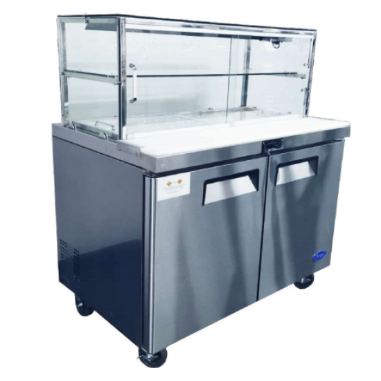 ATOSA 2 DOOR SANDWICH BAR WITH GLASS CANOPY 1530mm MSF8303G