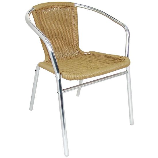 Bolero (Pack of 4) Aluminium and Natural Wicker Chair U422